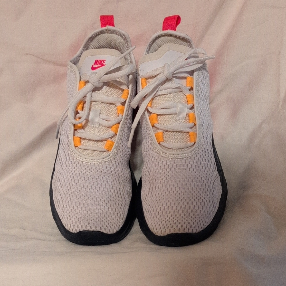 Nike Kids White and Orange Sneakers